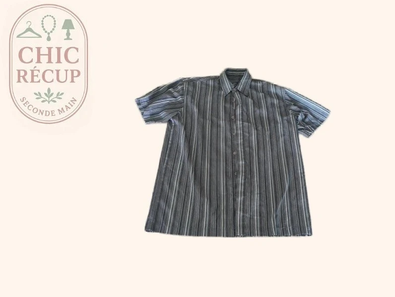 Chemise rayée - M - Noir